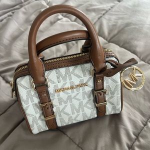 Bedford Legacy Extra-Small Logo Duffle Crossbody Bag - White